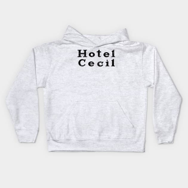 Hotel Cecil Vintage Kids Hoodie by familiaritees